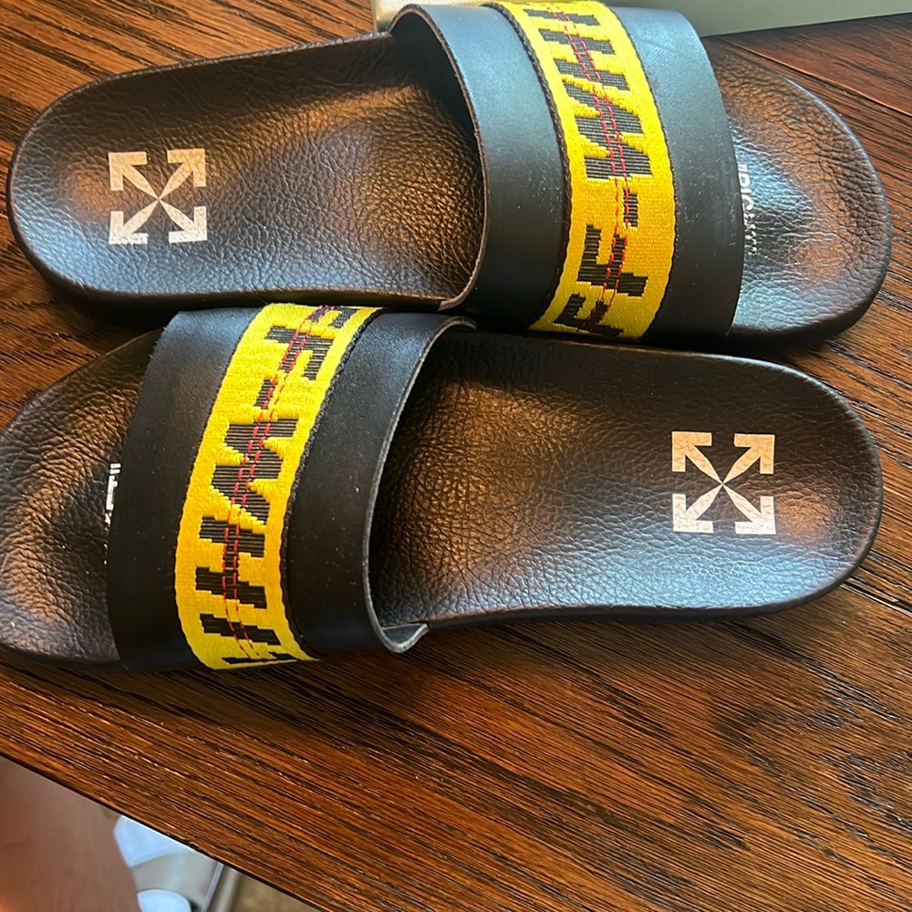 Brand new with tags off white slides